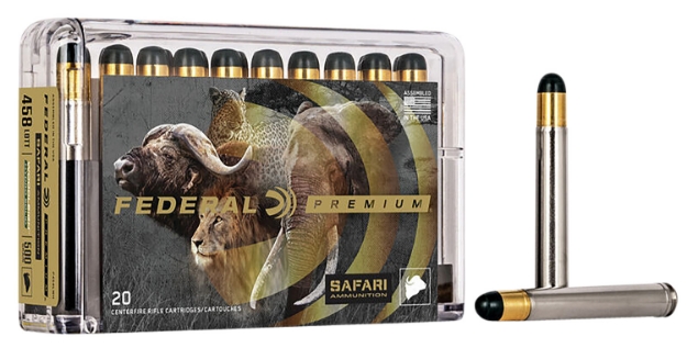 Picture of Federal Premium Safari Cape-Shok 458 Lott 500 Gr Woodleigh Hydro Solid (Whcs) 20 Per Box/ 10 Cs 