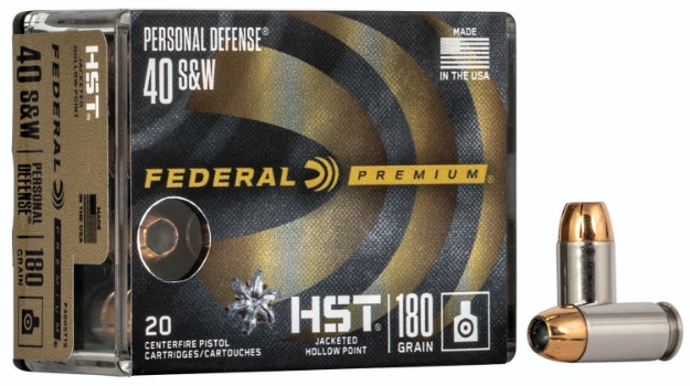 Picture of Federal Premium Personal Defense 40 S&W 180 Gr Hst Jacketed Hollow Point 20 Per Box/10 Cs 