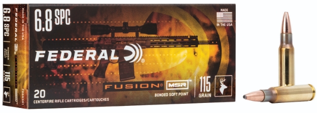 Picture of Federal Fusion Msr Hunting 6.8Mm Rem Spc 115 Gr Fusion Soft Point 20 Per Box/ 10 Cs 