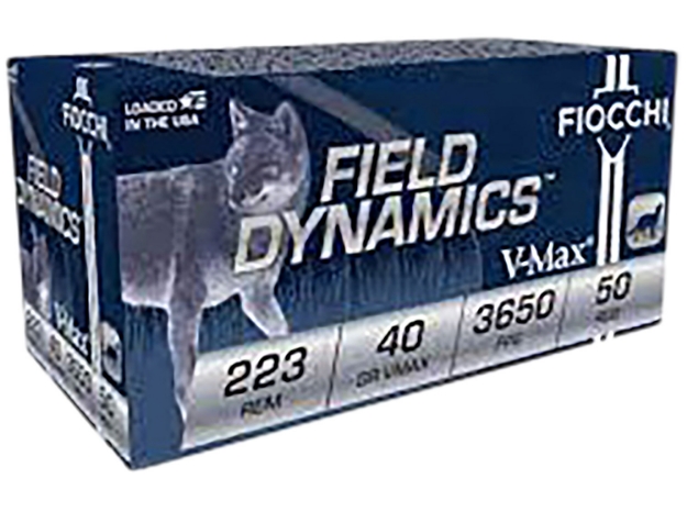 Picture of Fiocchi Field Dynamics V-Max 223 Rem 40 Gr Hornady V-Max (Vmx) 50/4 Sold As Case 