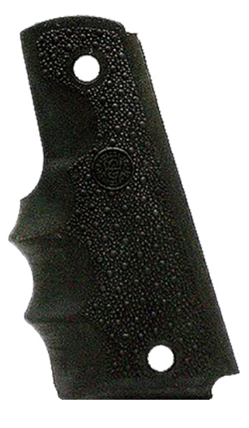 Picture of Hogue Overmolded Grip Cobblestone Black Rubber With Finger Grooves For 1911 Government 