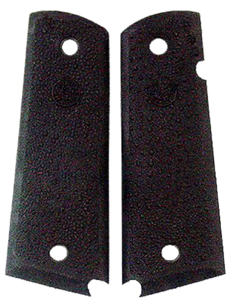 Picture of Hogue Overmolded Grip Panels Cobblestone Black Rubber With Palm Swells For 1911 Government 