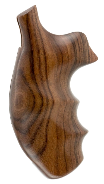 Picture of Hogue Fancy Hardwood Brown Pau Ferro Hardwood With Finger Grooves For S&W K, L Frame With Round Butt 