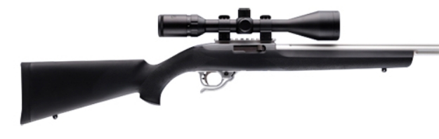 Picture of Hogue Overmolded Rifle Stock Aluminum Pillar Bedded Black Synthetic For Ruger 10/22 