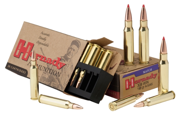 Picture of Hornady Match Target 308 Win 168 Gr Hollow Point Boat-Tail Match (Hpbtm) 20 Per Box/ 10 Cs 