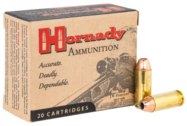 Picture of Hornady Custom Personal Defense 10Mm Auto 180 Gr Hornady Xtp Hollow Point (Xtphp) 20 Per Box/ 10 Cs 