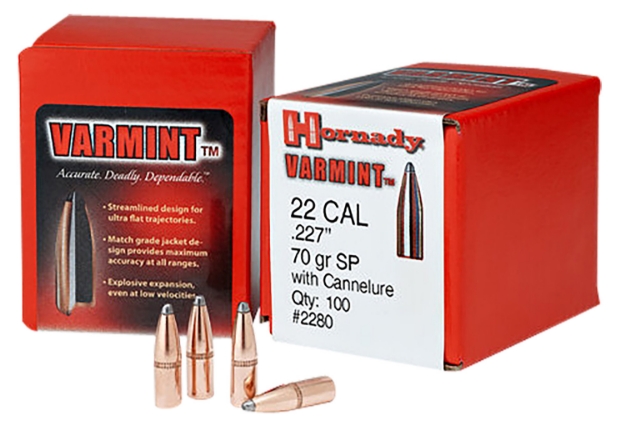 Picture of Hornady Traditional Varmint 22 Caliber .224 50 Gr Spire Point 100 Per Box 