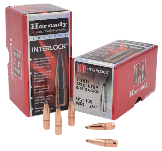 Picture of Hornady Interlock Hunting 7Mm .284 139 Gr Boat-Tail Spire Point 