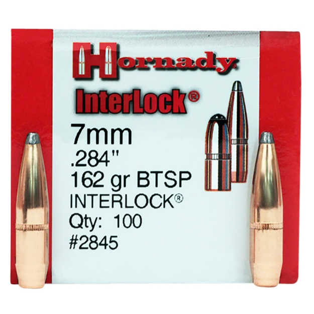 Picture of Hornady Interlock Hunting 7Mm .284 162 Gr Boat-Tail Spire Point 