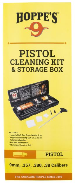 Picture of Hoppe's Pistol Cleaning Kit 38 / 357 / 9Mm Cal Includes Storage Box 