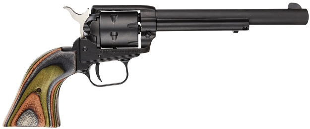 Picture of Heritage Mfg Rough Rider 22 Lr Or 22 Wmr Caliber With 6.50" Barrel, 6Rd Capacity Cylinder, Overall Black Satin Metal Finish & Camo Laminate Grip Includes Cylinder 