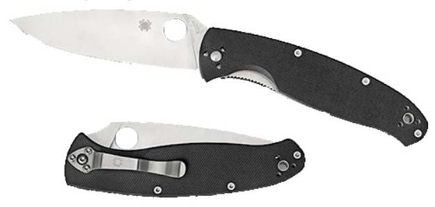 Picture of Spyderco Resilience 4.20" Folding Drop Point Plain 8Cr13mov Ss Blade Black G10 Handle Includes Pocket Clip 