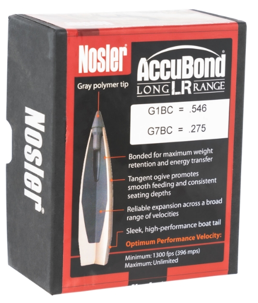 Picture of Nosler Accubond Long Range 7Mm .284 150 Gr Spitzer Point 100 Per Box 