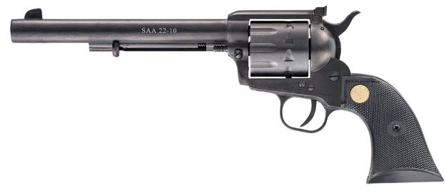 Picture of Chiappa Firearms Saa 1873 22 Lr 10Rd Shot 7.50" Blued Blued Blued Steel Frame Blued Cylinder Black Plastic Grips 