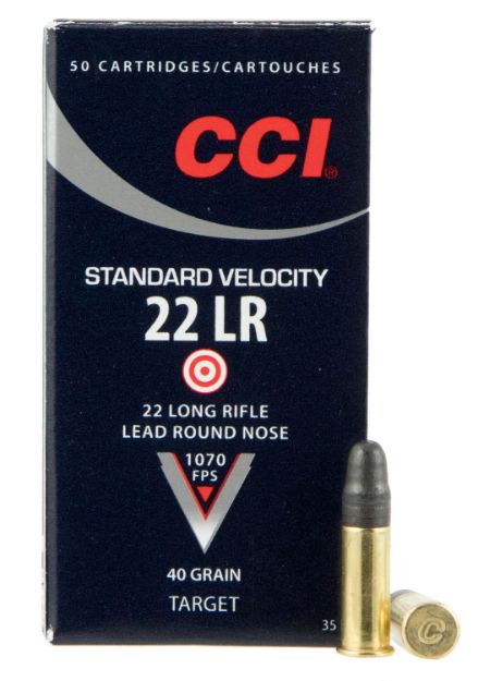 Picture of Cci Standard Velocity Target 22 Lr 40 Gr Lead Round Nose (Lrn) 50 Per Box/ 100 Cs 