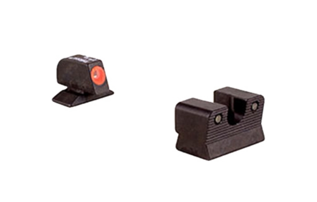 Picture of Trijicon Hd Night Sights- Beretta 92/96 Black | Green Tritium Orange Outline Front Sight Green Tritium Black Outline Rear Sight 