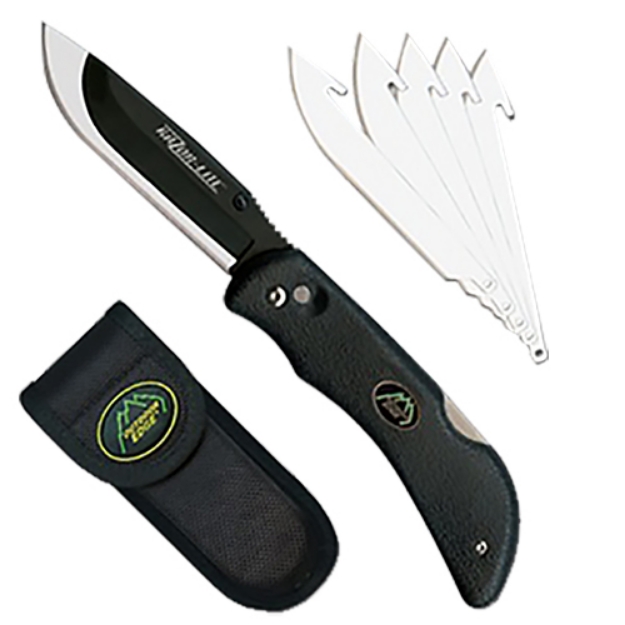 Picture of Outdoor Edge Razorlite 3.50" Folding Plain Black Oxide 420J2 Ss Blade Tpr Black Handle 