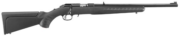 Picture of Ruger American Rimfire Compact 22 Wmr 9+1 18" Barrel, Satin Blued Alloy Steel, Williams Gun Sight Co. Fiber Optic Front Sight, Black Synthetic Stock, Accepts Bx-15 Magnum Magazine 