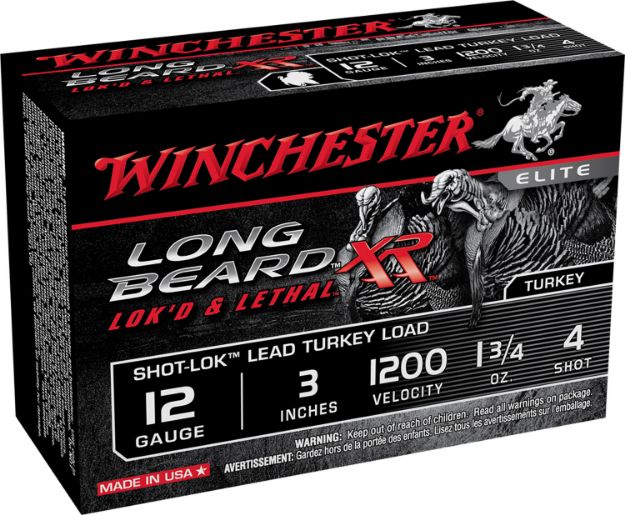 Picture of Winchester Ammo Long Beard Xr Shot-Lok 12 Gauge 3" 1 3/4 Oz 1200 Fps 4 Shot 10 Bx/10 Cs 