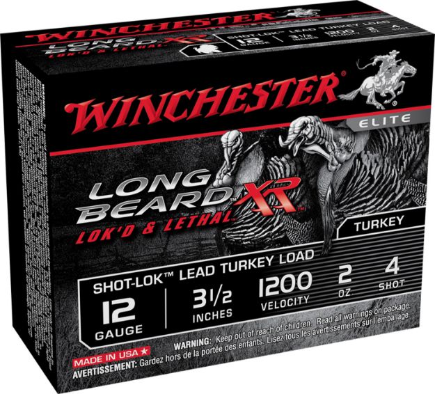 Picture of Winchester Ammo Long Beard Xr Shot-Lok 12 Gauge 3.50" 2 Oz 1200 Fps 4 Shot 10 Bx/10 Cs 