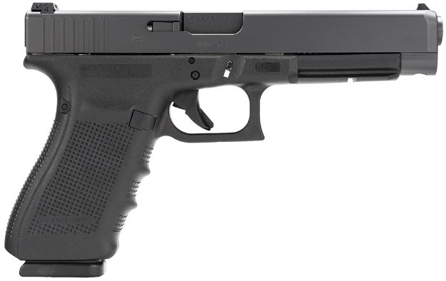 Picture of Glock G41 Gen4 Competition 45 Acp 5.31" Barrel 13+1, Black Frame & Slide, Finger Grooved Rough Texture Grip, Modular Backstrap, Reversible Mag. Catch, Safe Action Trigger 