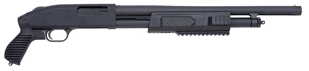 Picture of Mossberg 500 Jic Flex 12 Gauge 5+1 3" 18.50" Cylinder Bore Barrel, Matte Blued Metal Finish, Synthetic Flex Pistol Grip Stock, Includes Custom Carry Case 