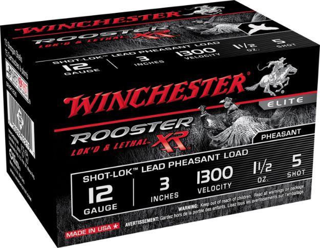 Picture of Winchester Ammo Rooster Xr Shot-Lok 12 Gauge 3" 1 1/2 Oz 1300 Fps 5 Shot 15 Bx/10 Cs 