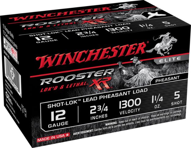 Picture of Winchester Ammo Rooster Xr Shot-Lok 12 Gauge 2.75" 1 1/4 Oz 1300 Fps 5 Shot 15 Bx/10 Cs 