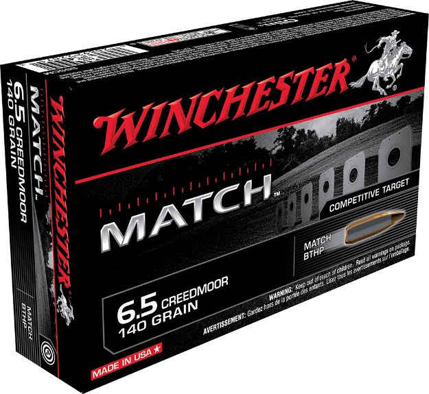 Picture of Winchester Ammo Match 6.5 Creedmoor 140 Gr Sierra Matchking Bthp (Smbthp) 20 Per Box/ 10 Cs 