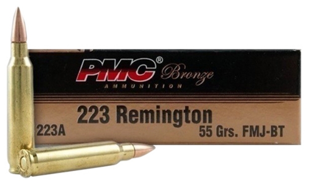 Picture of Pmc Bronze Battle Pack 223 Rem 55 Gr Full Metal Jacket Boat-Tail (Fmjbt) 200 Per Box/ 5 Cs 