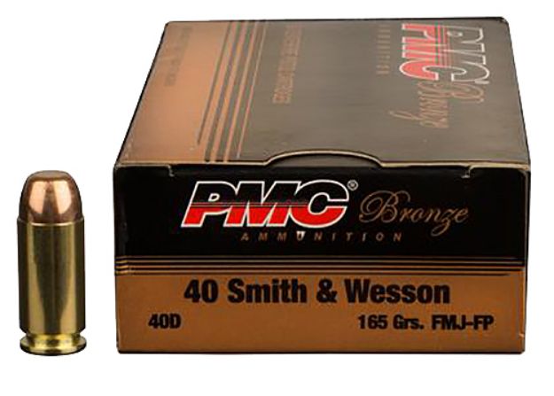 Picture of Pmc Bronze Battle Pack 40 S&W 165 Gr Full Metal Jacket (Fmj) 300 Per Box/3 Cs 