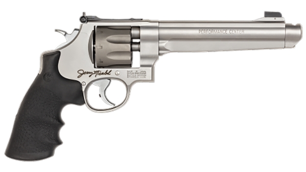 Picture of Smith & Wesson Model 929 Performance Center 9Mm Luger 6.50" Stainless Barrel, 8Rd Titanium Cylinder, Matte Stainless Steel N-Frame, Chromed Teardrop Hammer, Jerry Miculek Signature 