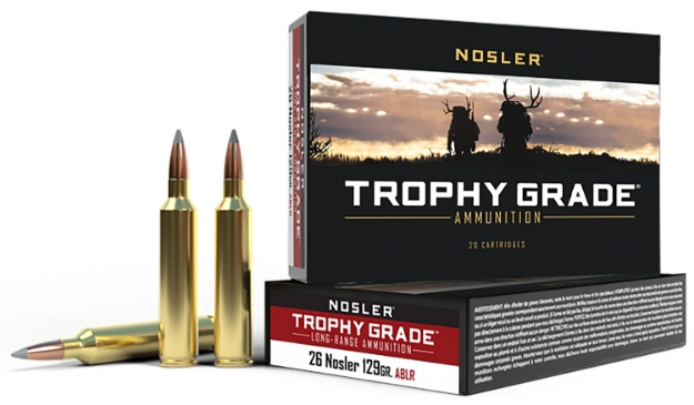 Picture of Nosler Trophy Grade Long-Range Hunting 26 Nosler 129 Gr Nosler Spitzer Accubond-Long Range (Sablr) 20 Per Box/ 10 Cs 