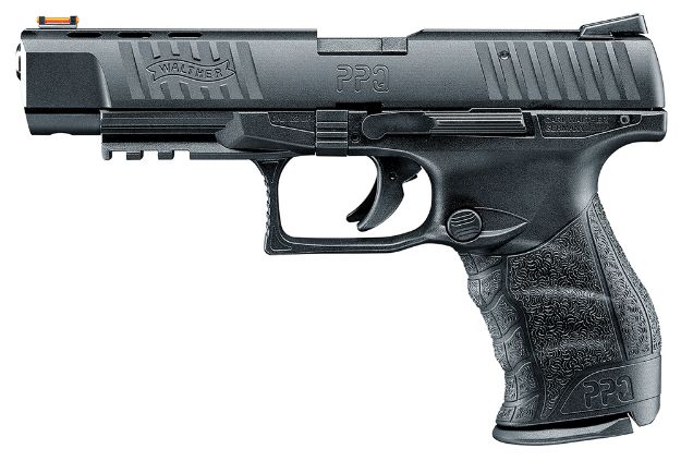 Picture of Walther Arms Ppq M2 22 Lr 12+1 5" Steel/Threaded Barrel, Matte Black Tenifer Serrated/Steel Slide, Black Polymer Frame W/Picatinny Rail, Black Polymer Grips 