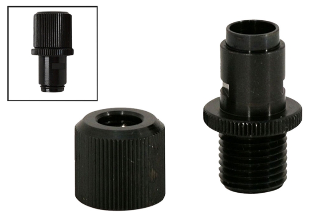 Picture of Walther Arms Threaded Barrel Adapter Walther P22 Black Nitride Stainless Steel 1/2"-28 Tpi Handgun 