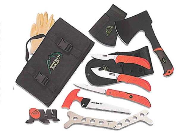 Picture of Outdoor Edge Outfitter Hunting Set Multiple 420J2 Stainless Steel Blade Frn Orange Handle 