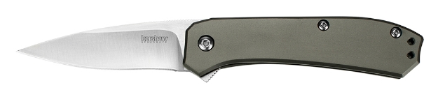 Picture of Kershaw Amplitude 2.50" Folding Drop Point Plain Satin 8Cr13mov Ss Blade Gray Ticn Stainless Steel Handle Includes Pocket Clip 