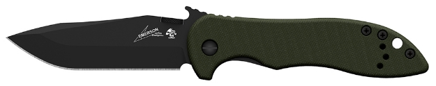 Picture of Kershaw Cqc 5K 3" Folding Drop Point Plain Black Oxide 8Cr14mov Ss Blade Olive Drab G10 Handle Includes Pocket Clip 