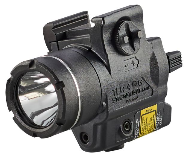 Picture of Streamlight Tlr-4G Weapon Light W/Laser 160 Lumens Output White Led Light Green Laser 113 Meters Beam Rail Grip Clamp Mount Black Anodized Polymer 