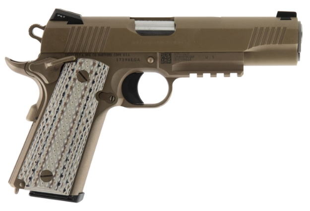 Picture of Colt Mfg 1911 Cqbp Marine M45-A1 45 Acp 5" 7+1 Overall Brown Decobond Finish Stainless Steel Frame & Slide With Desert Tan G10 Grip & Accessory Rail 