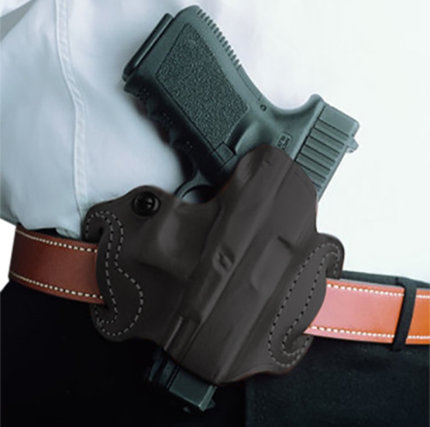 Picture of Desantis Gunhide Thumb Break Mini Slide Owb Black Leather Belt Slide Fits Kel-Tec Pmr30 Right Hand 