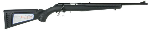 Picture of Ruger American Rimfire 22 Lr 10+1 18" Threaded Barrel, Satin Blued Alloy Steel, Williams Gun Sight Co. Fiber Optic Front Sight, Black Synthetic Stock, Accepts All 10/22 Magazines 