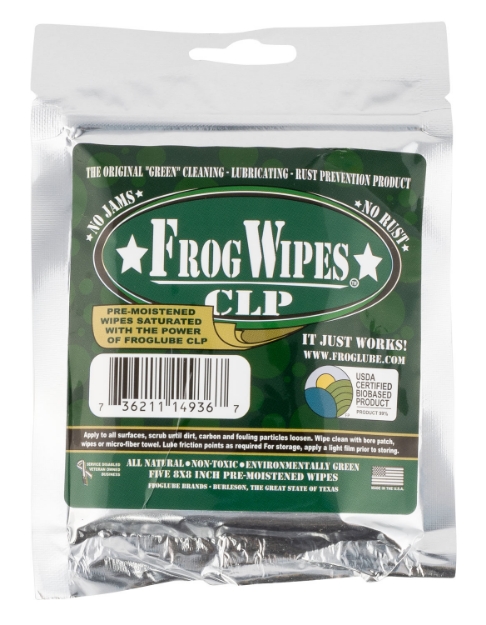 Picture of Froglube Frogwipes Cleans, Lubricates, Prevents Rust & Corrosion Wipes 5 Pack 