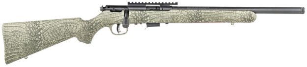 Picture of Savage Arms 93 Fv-Sr Bolt Action 22 Wmr Caliber With 5+1 Capacity, 16.50" Threaded Barrel, Matte Blued Metal Finish, Gator Camo Synthetic Stock & Accutrigger Right Hand (Full Size) 