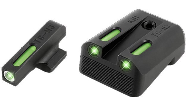 Picture of Truglo Tfx Black | Green Tritium & Fiber Optic White Outline Front Sight Green Tritium & Fiber Optic Rear Sight 