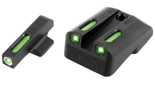 Picture of Truglo Tfx Black | Green Tritium & Fiber Optic White Outline Front Sight Green Tritium & Fiber Optic Rear Sight 