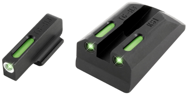 Picture of Truglo Tfx Black | Green Tritium & Fiber Optic White Outline Front Sight Green Tritium & Fiber Optic Rear Sight 