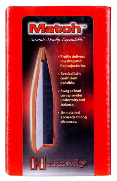 Picture of Hornady Match Target 30 Cal .308 155 Gr Hollow Point Boat-Tail Match (Hpbtm) 