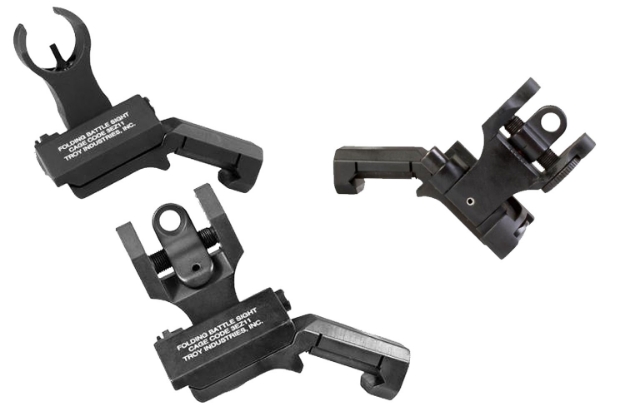 Picture of Troy Ind 45 Degree Battlesight Set- Hk Front & Round Rear Black Hardcoat Anodized 