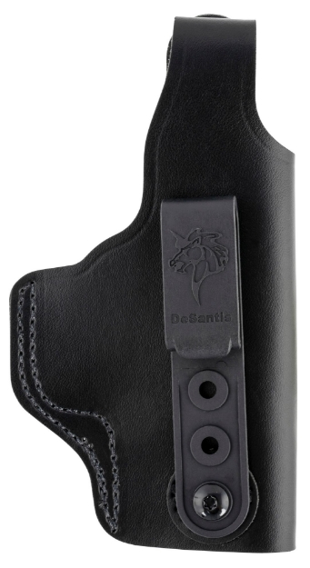 Picture of Desantis Gunhide Dual Carry Ii Iwb/Owb Black Leather Belt Clip Compatible W/Glock 19/Beretta Cougar/Sig P225 Right Hand 